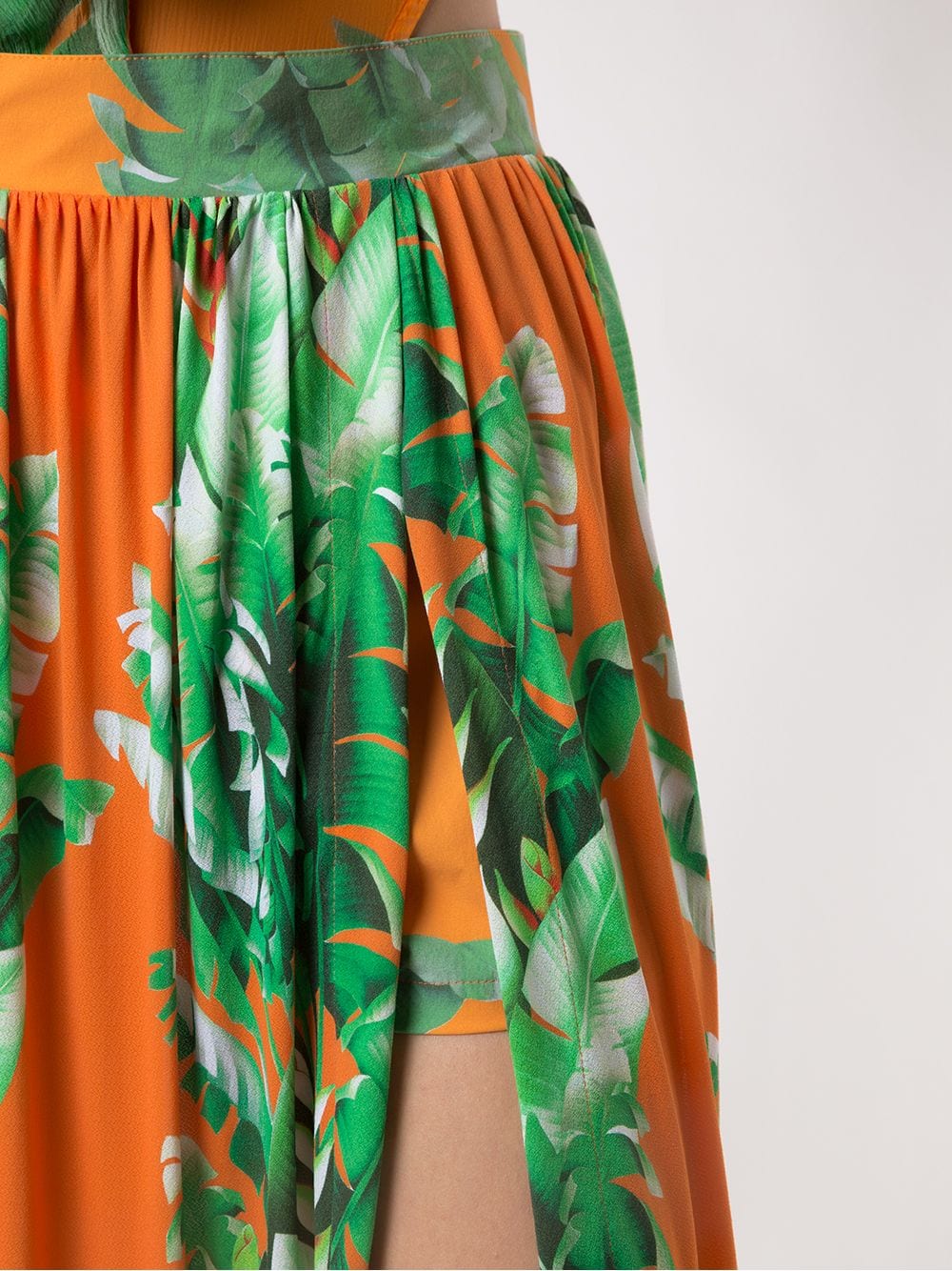printed ruffle skirt
