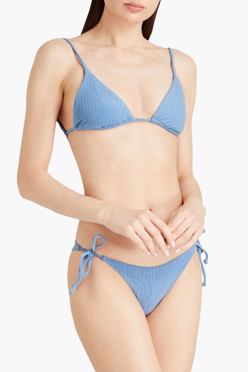 Kate ribbed terry low-rise bikini briefs