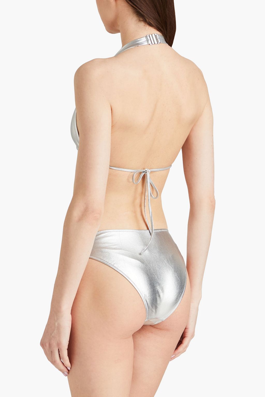 The Nani metallic mid-rise bikini briefs