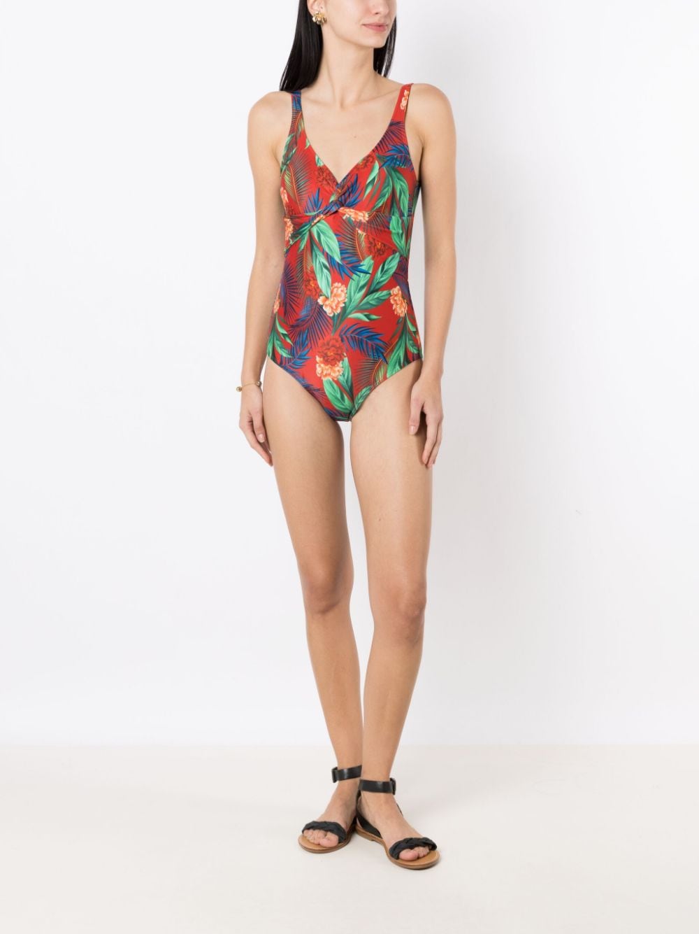 Adriana floral-print swimsuit