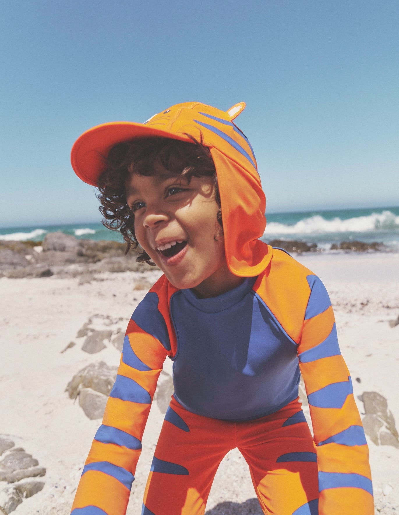 Sun safe surf set mandarin orange tiger