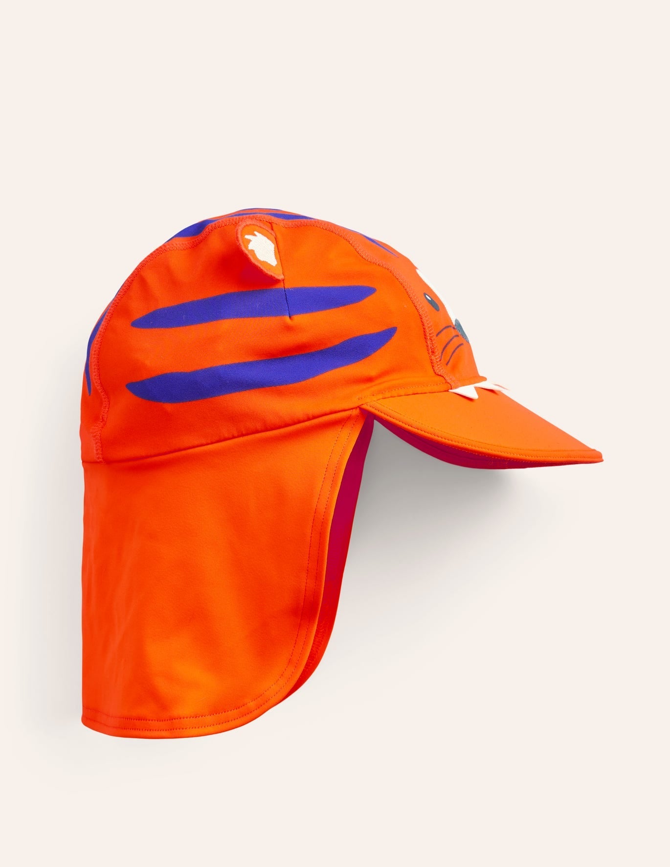 Sun safe swim hat orange tiger