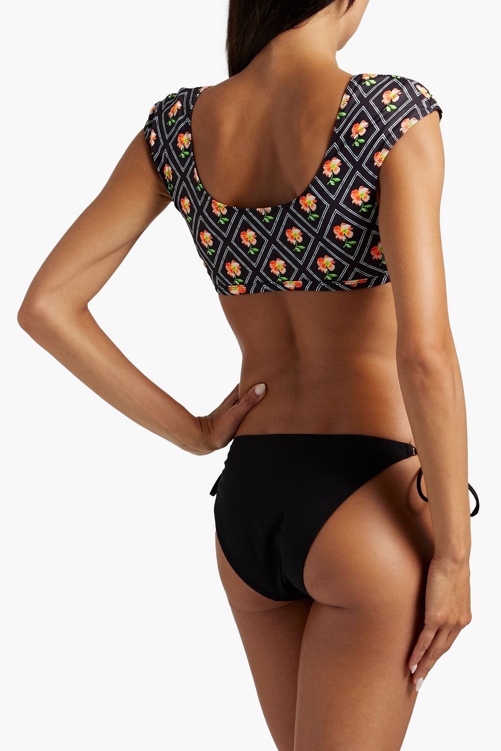 Printed bikini top