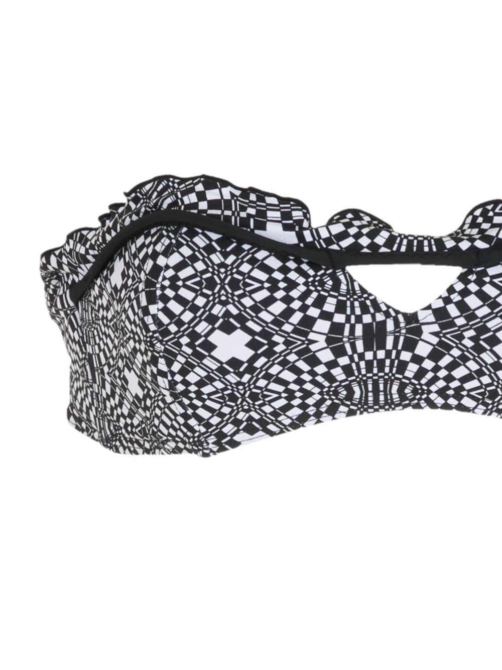 striped print bikini set