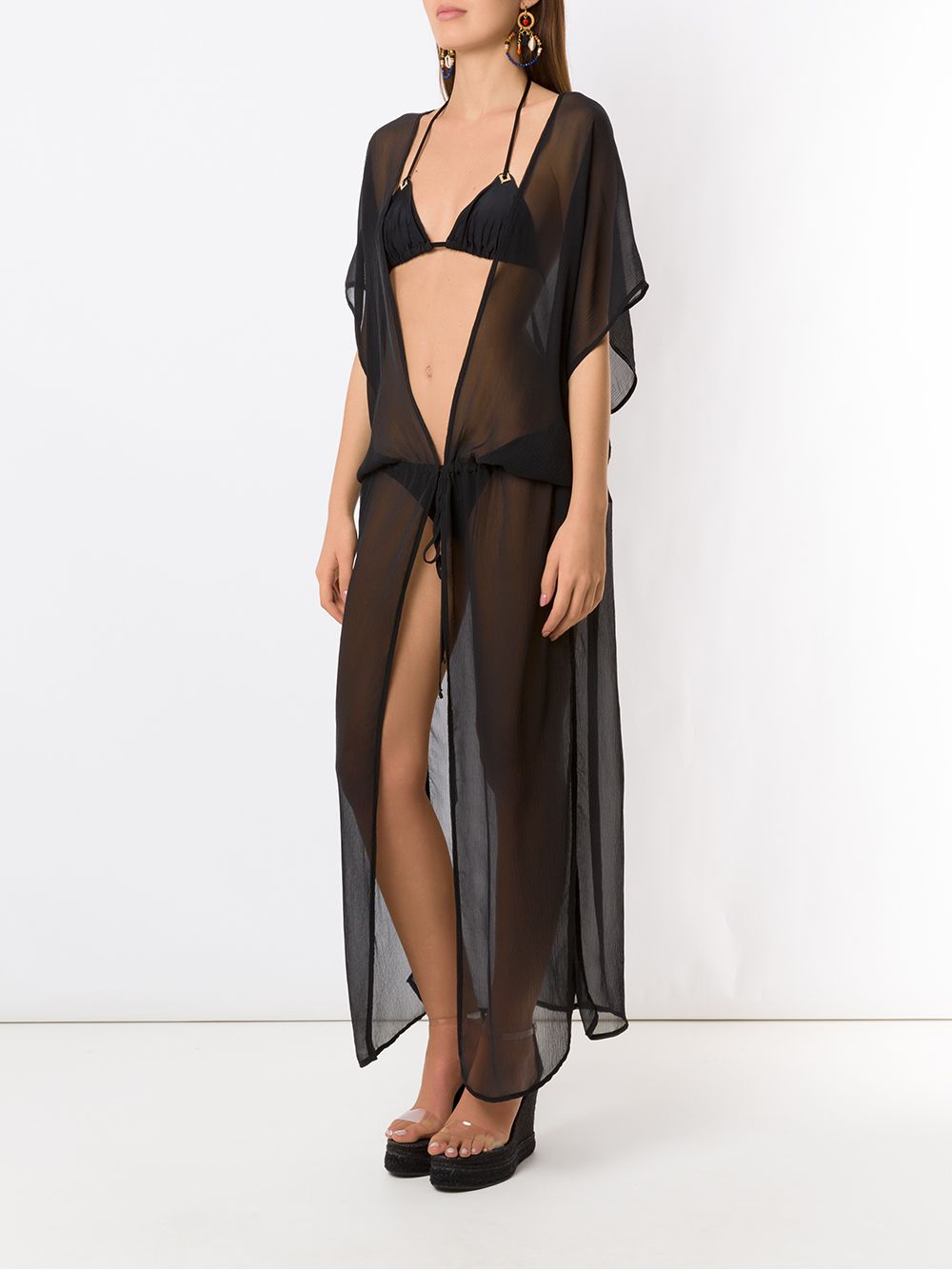 silk long shirt dress