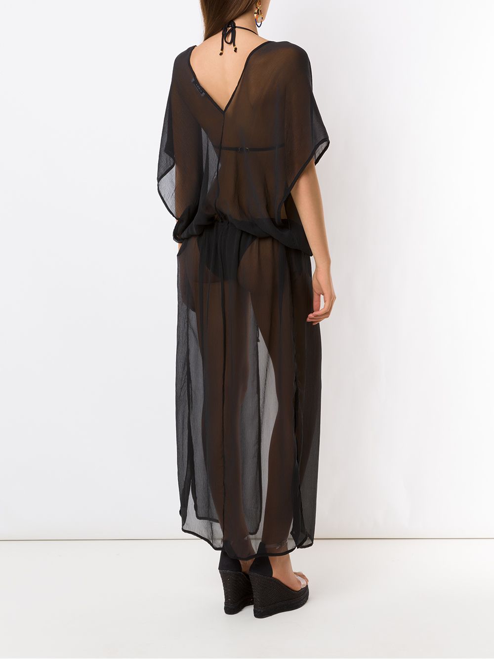 silk long shirt dress