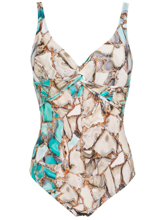 Adriana gemstone-print swimsuit