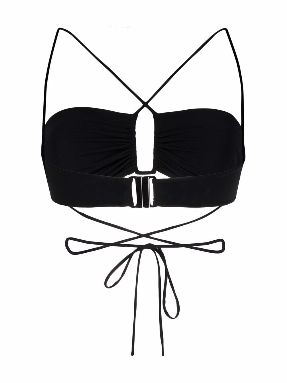 cross-strap bikini top