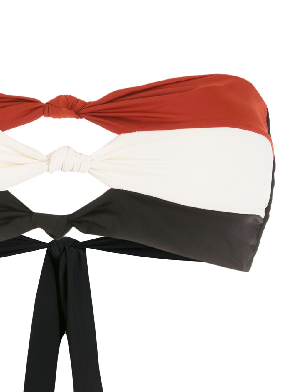 knot-detail striped bikini