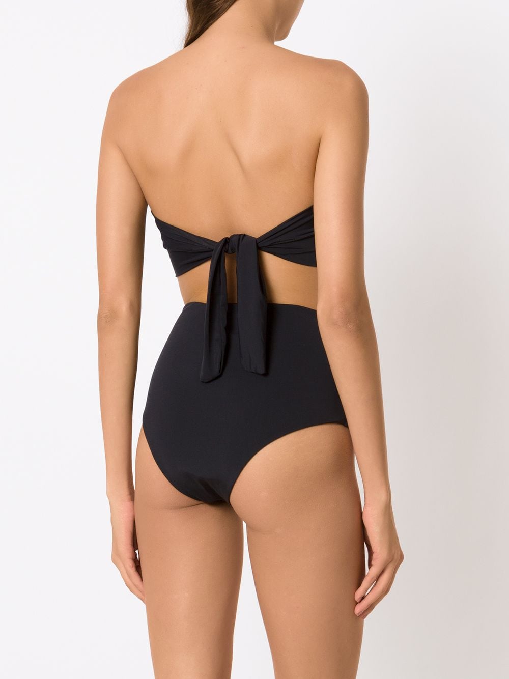 knot-detail striped bikini