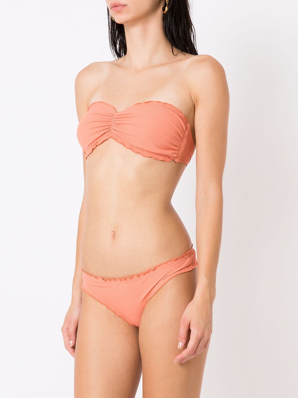 ruched bandeau bikini set
