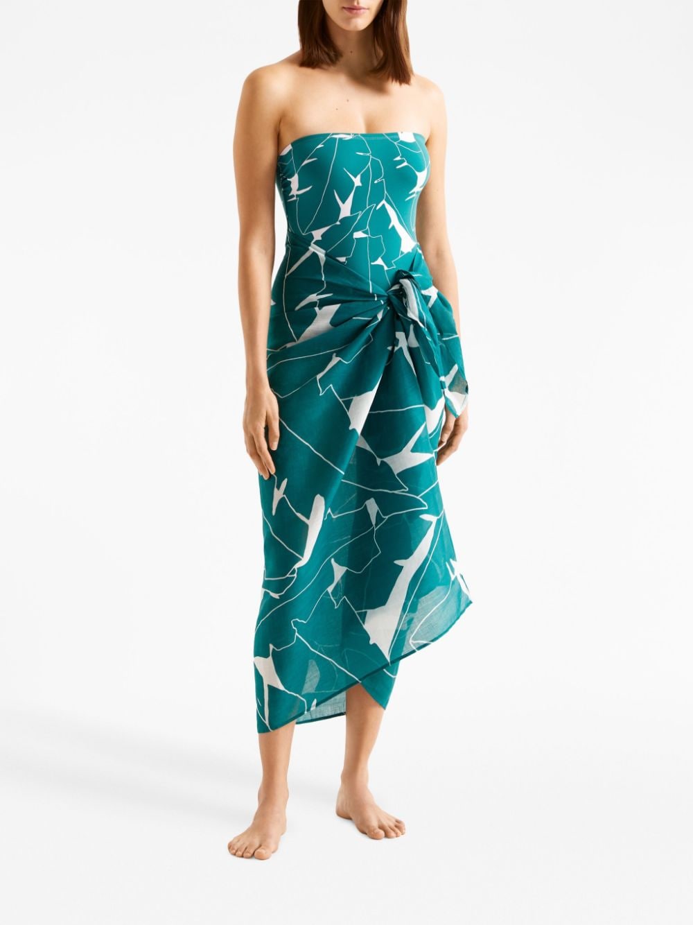 Daniela leaf-print sarong