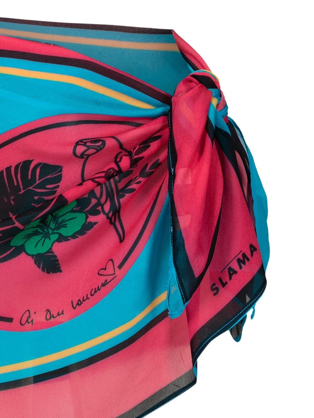graphic-print sarong