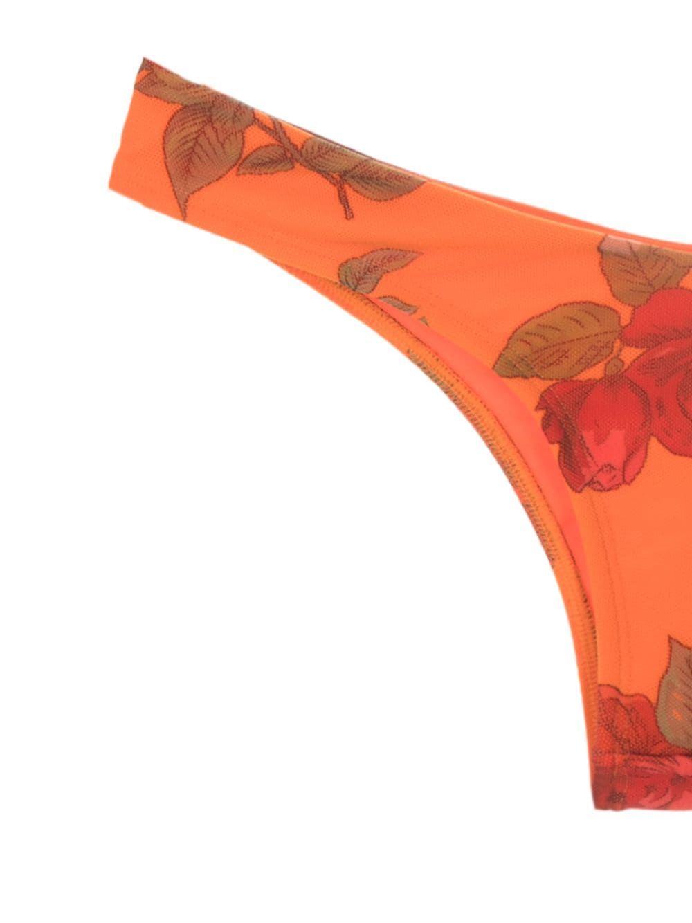 floral-appliqué bustier bikini set