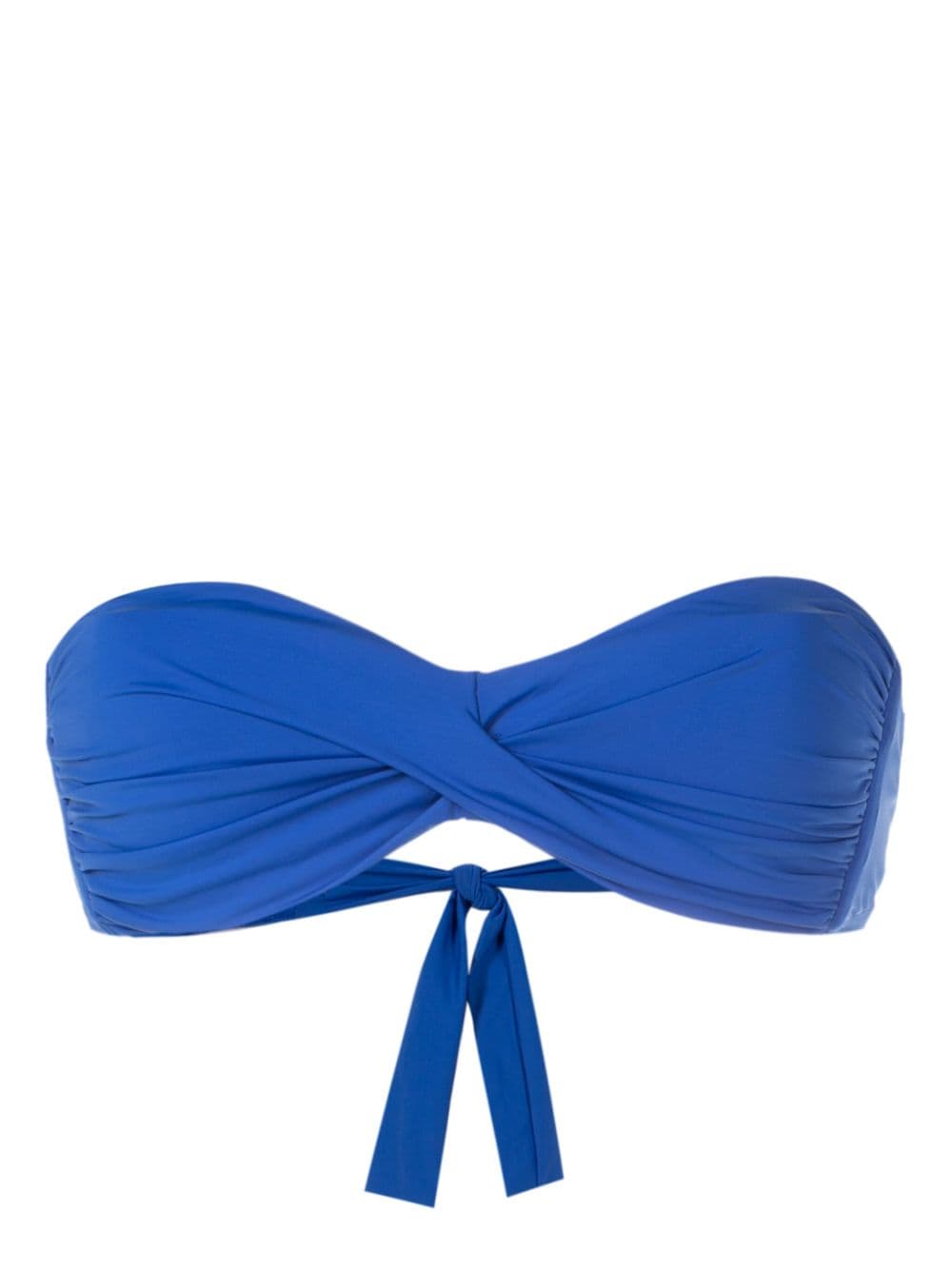 twist-detail strapless bikini top