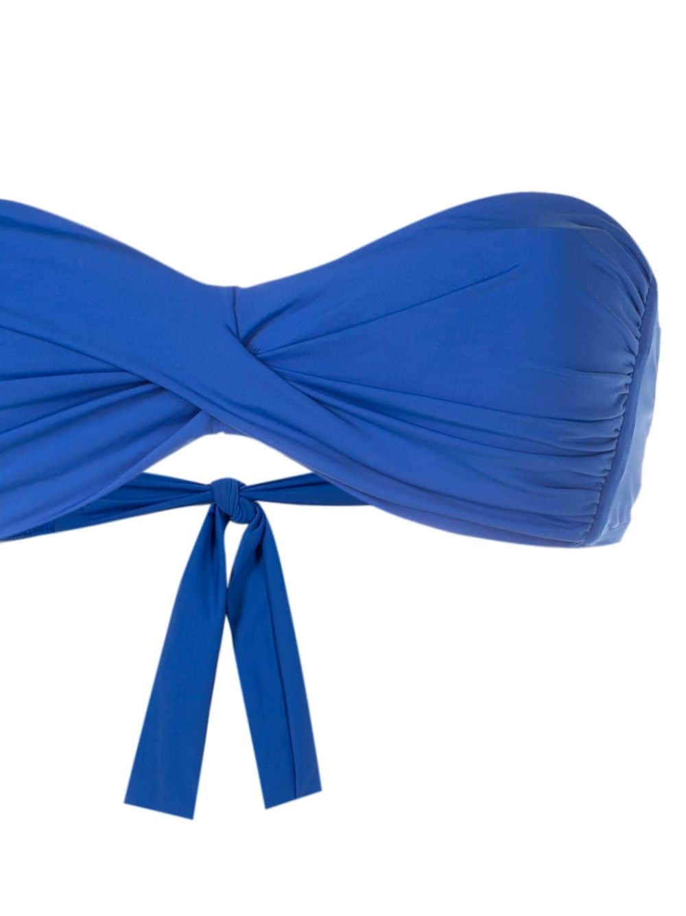 twist-detail strapless bikini top