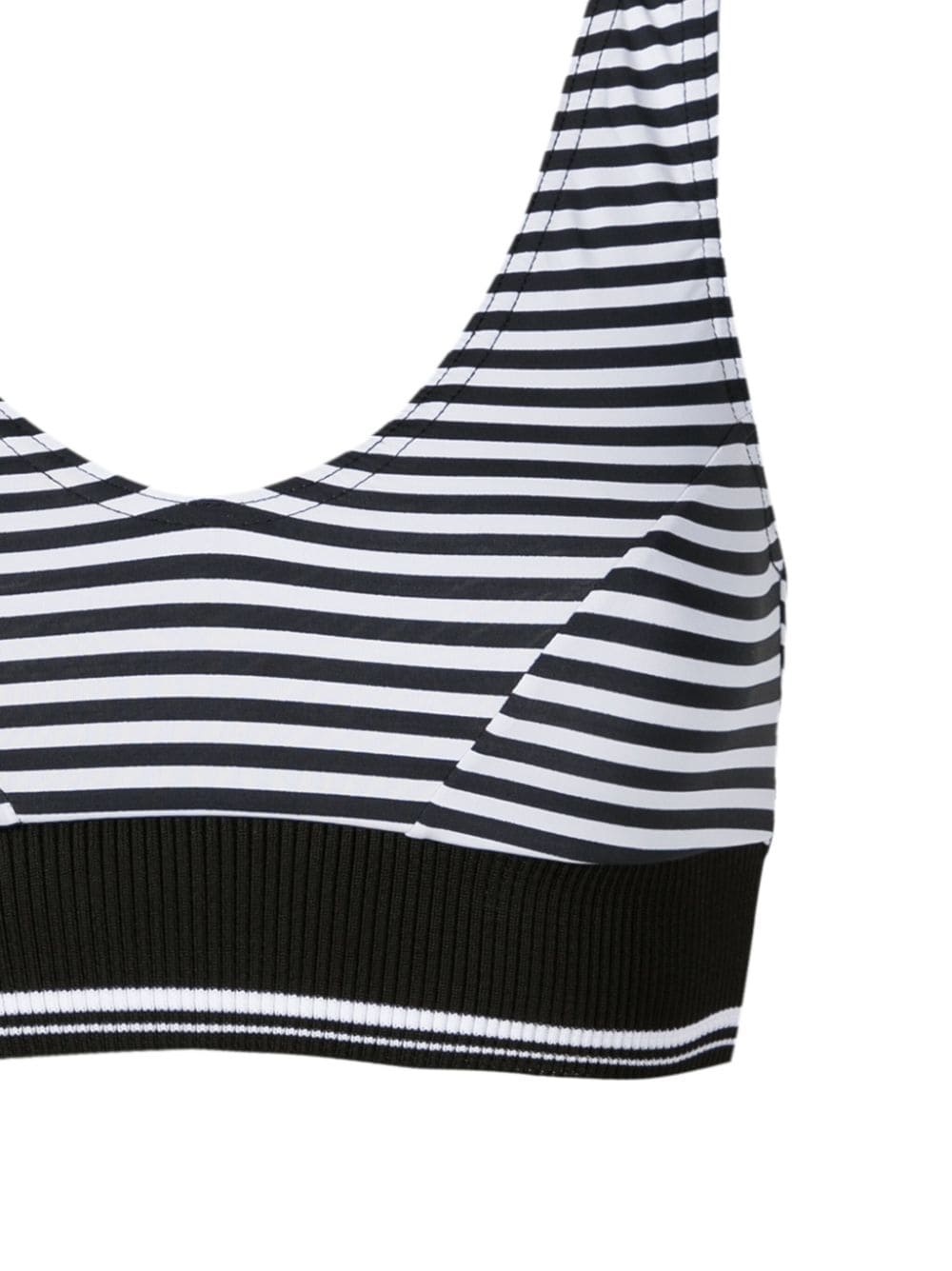 striped scoop-neck bikini