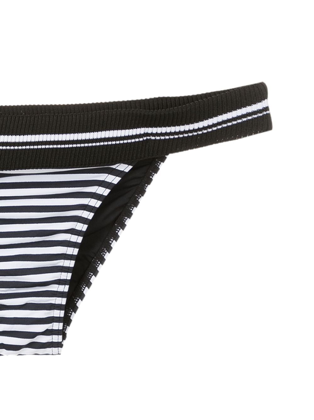 striped scoop-neck bikini