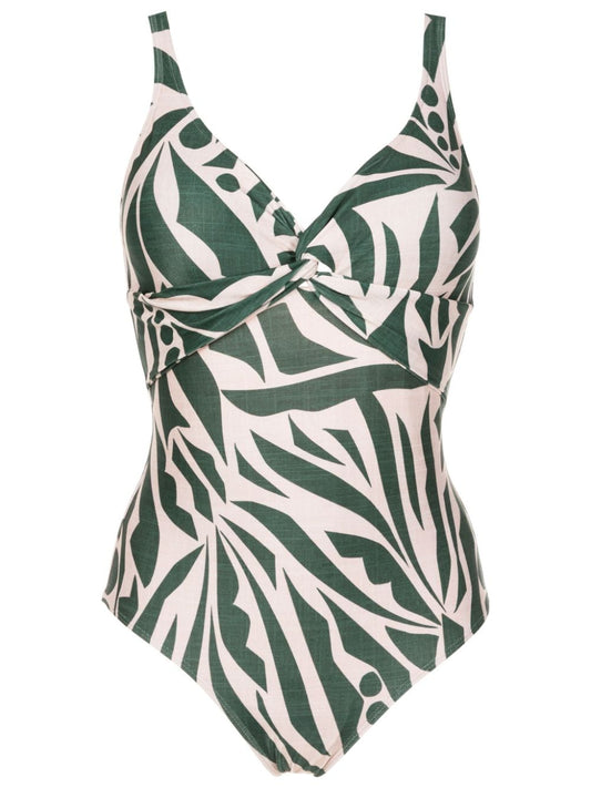 Adriana abstract-print one-piece