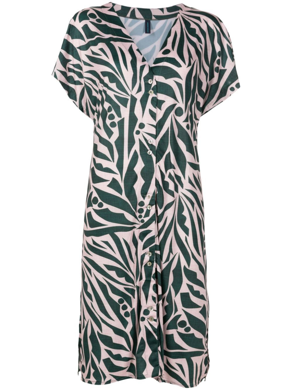 Artemis graphic-print midi dress