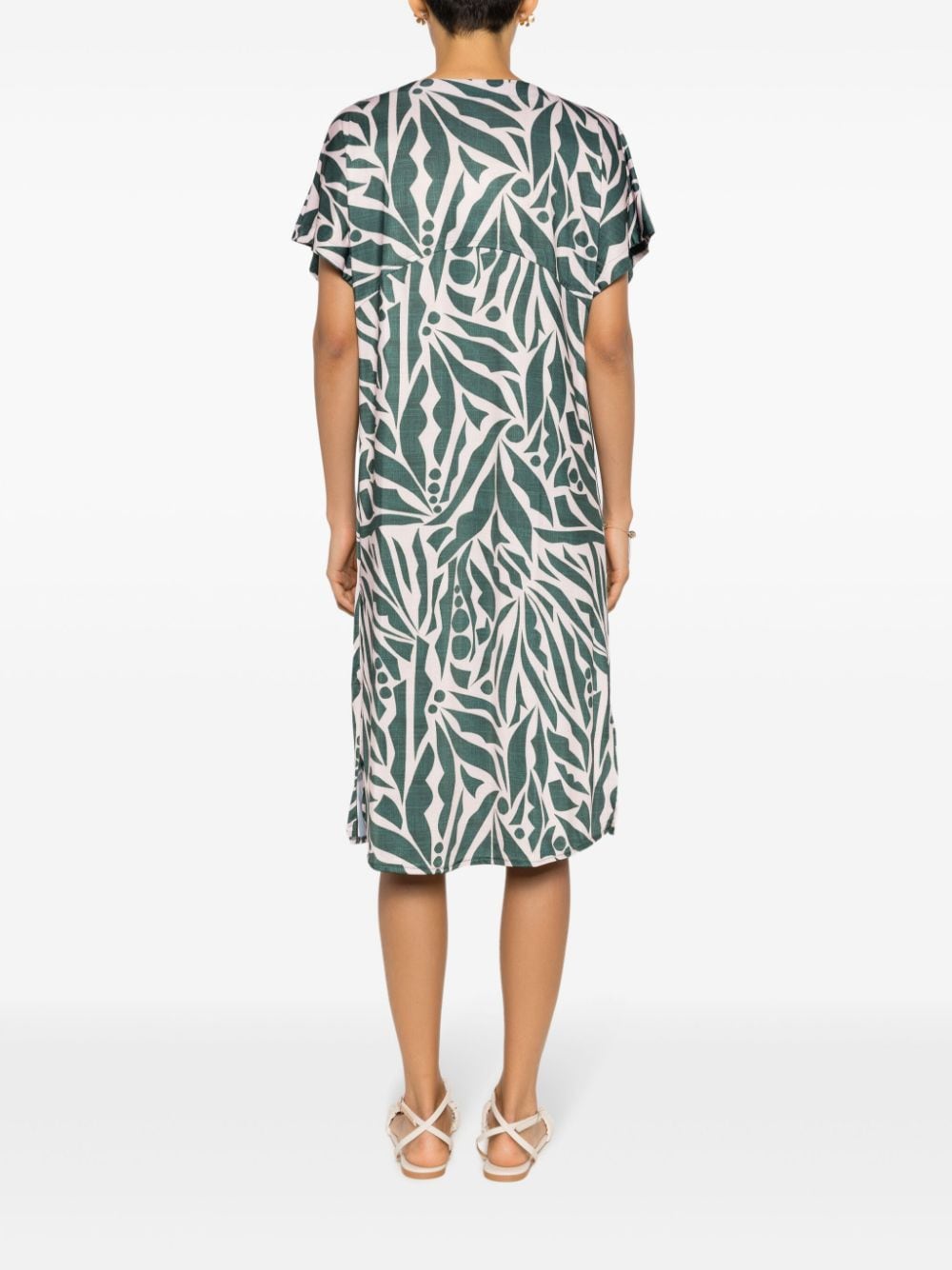 Artemis graphic-print midi dress