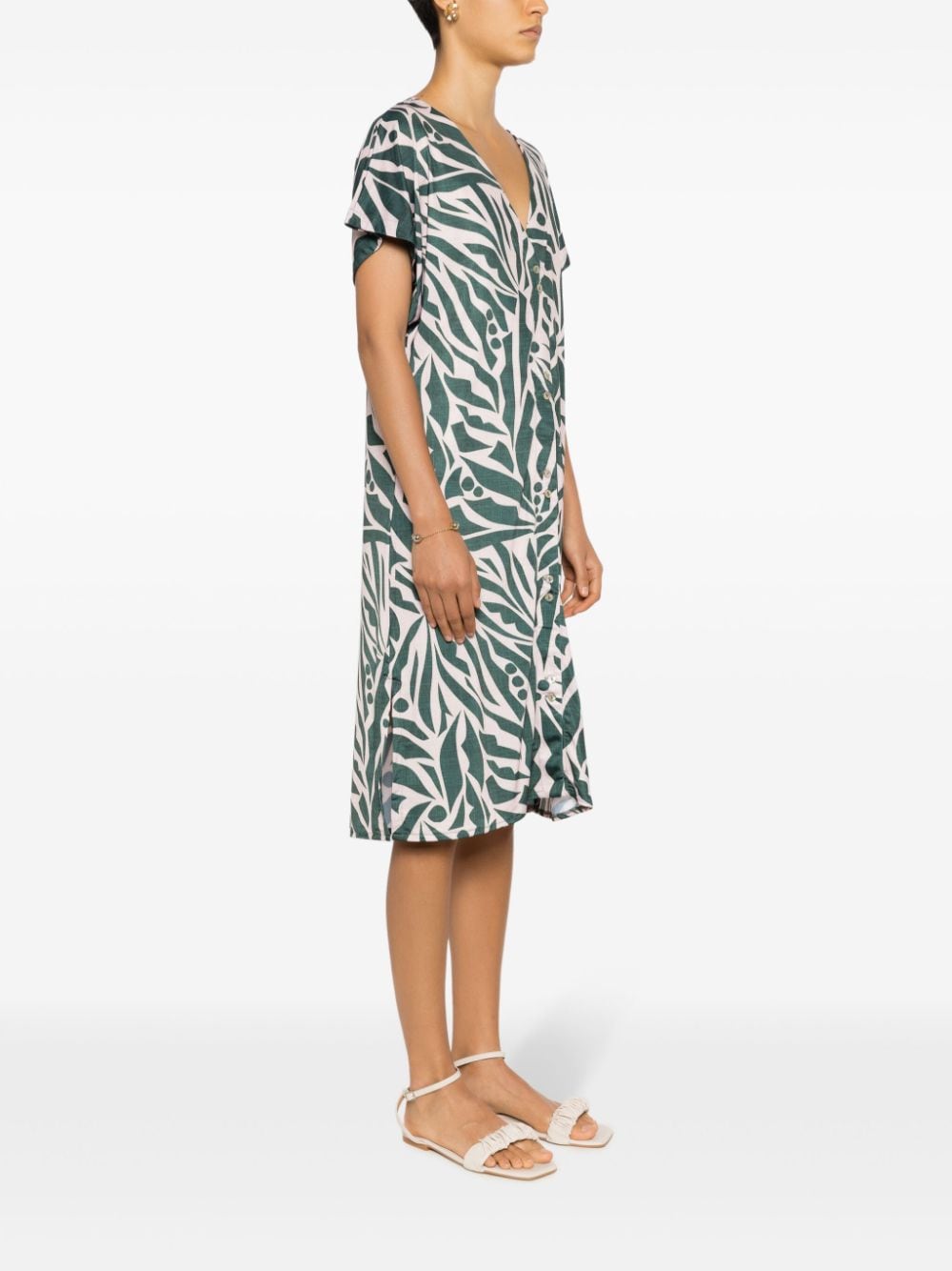Artemis graphic-print midi dress
