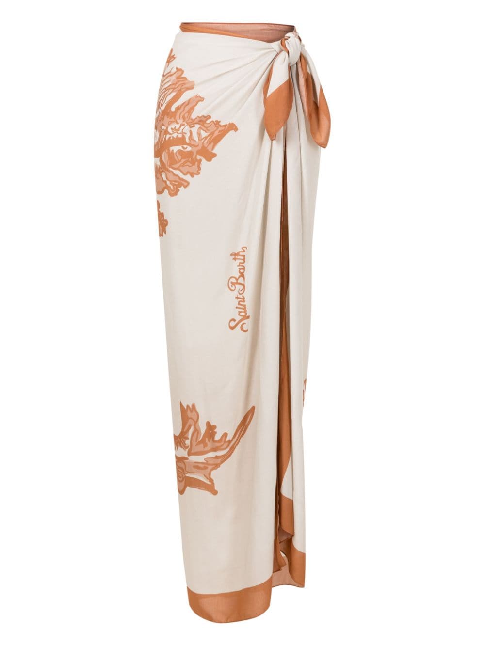 graphic-print square-shape pareo