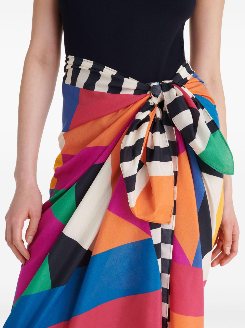 Miroir geometric-print sarong