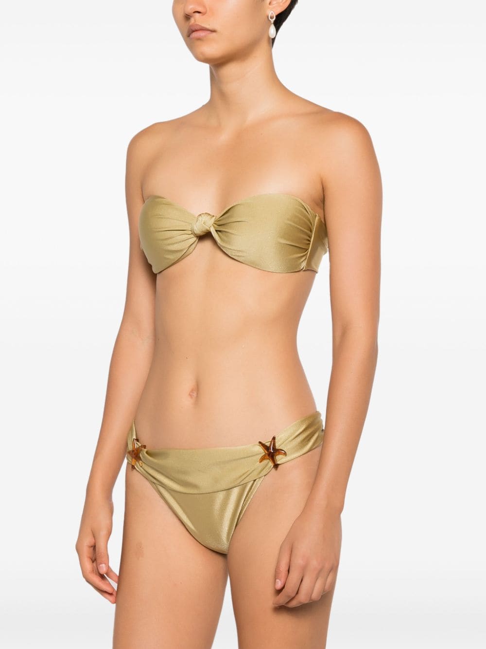 star-appliqué strapless swimsuit