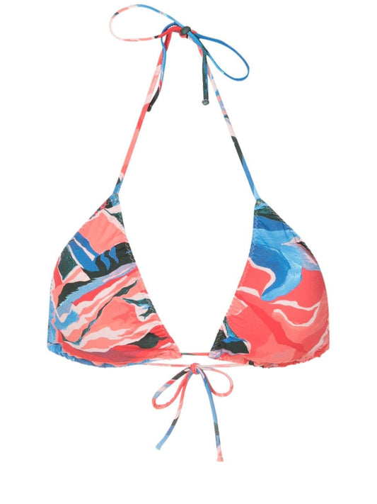 Aava graphic-print bikini top
