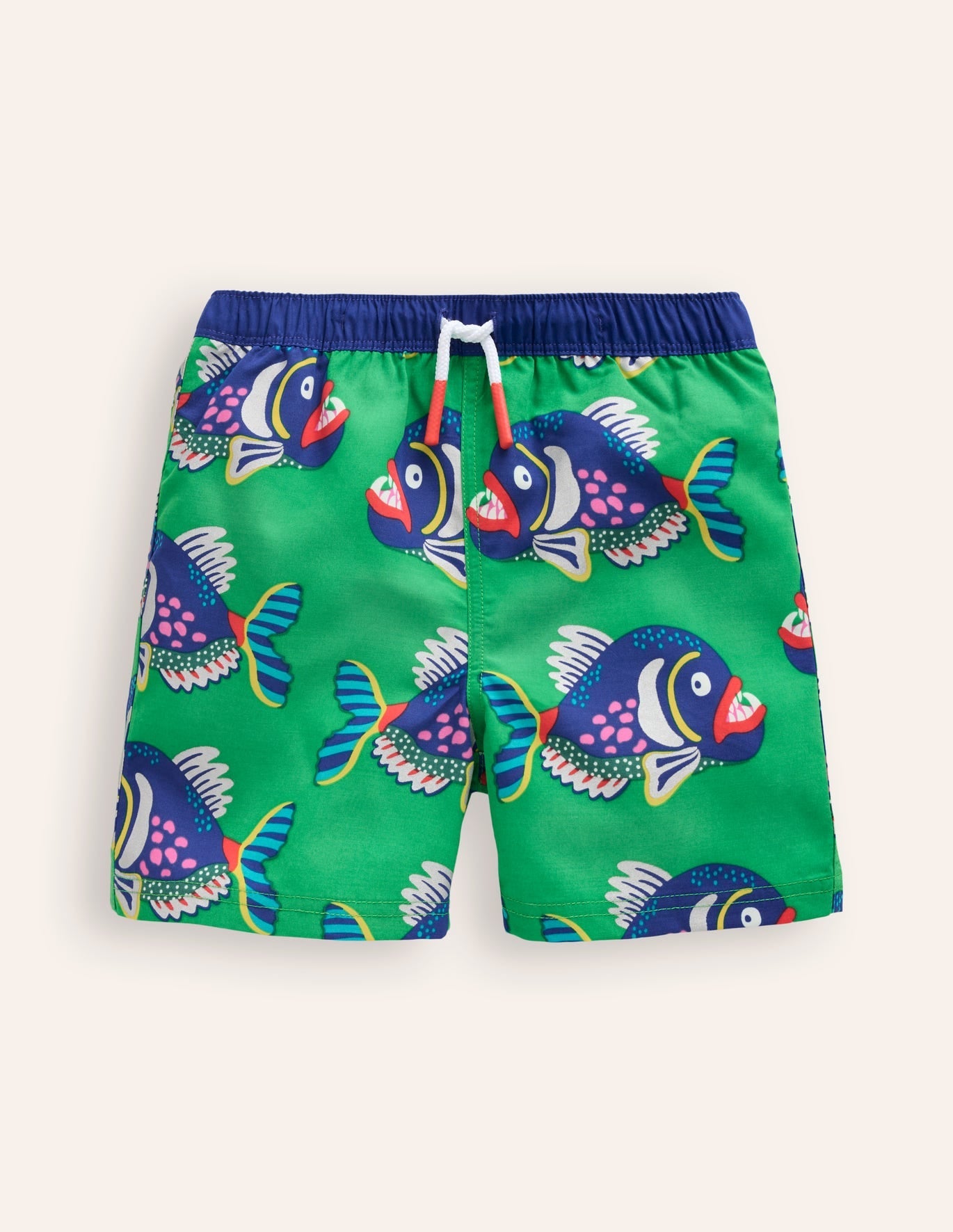 Swim shorts sapling green piranhas