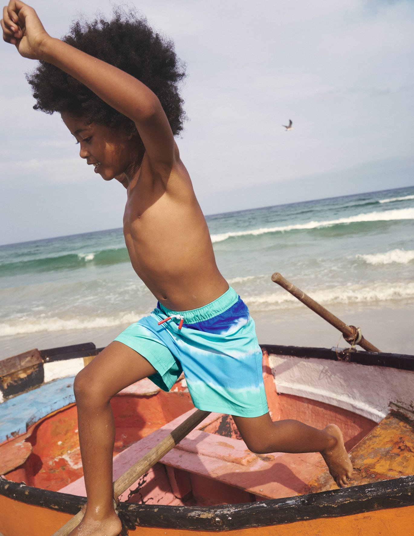 Swim shorts blue tie dye