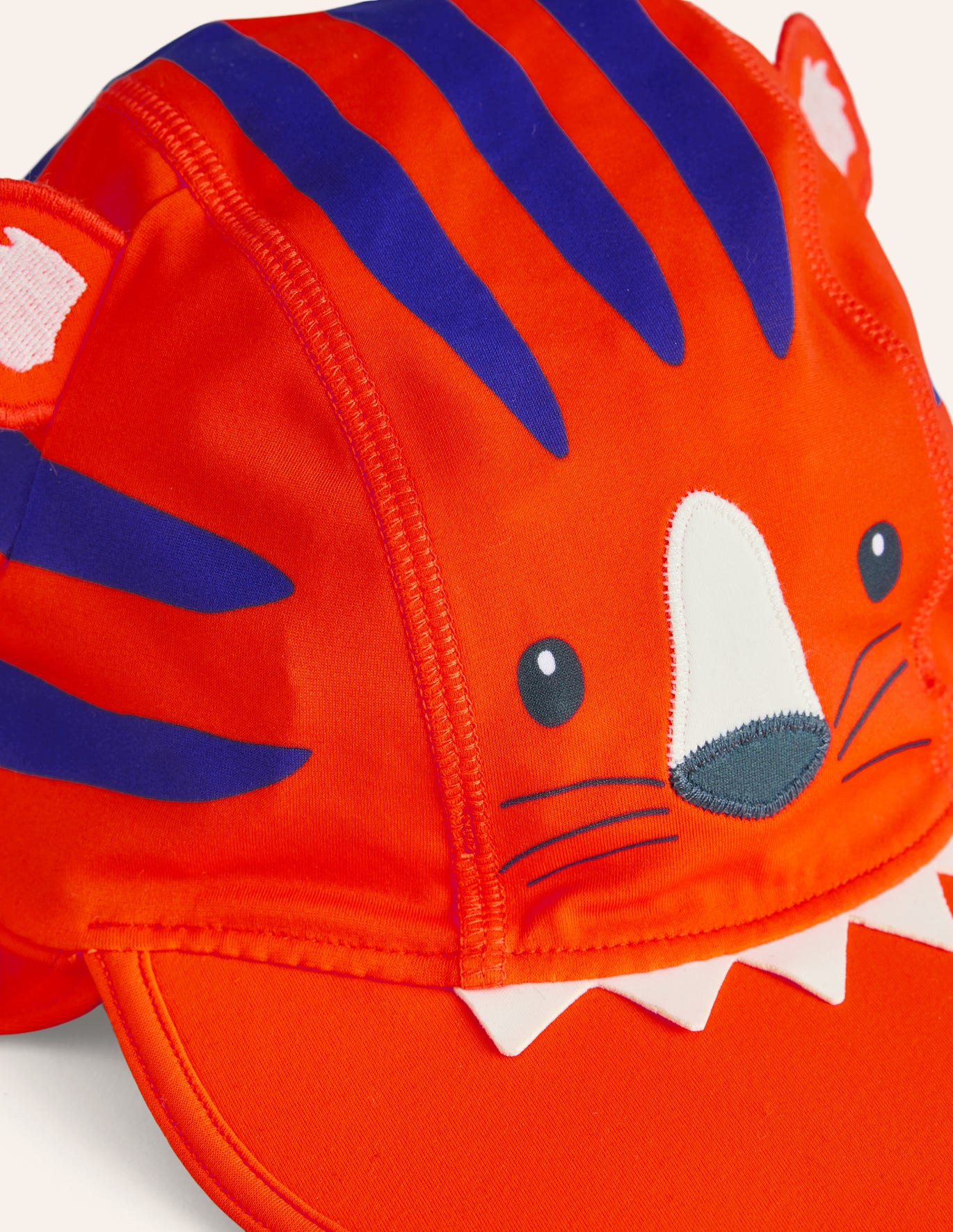 Sun safe swim hat orange tiger