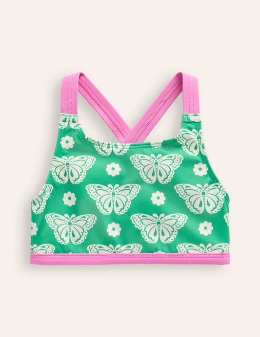 Pea green butterfly stamp