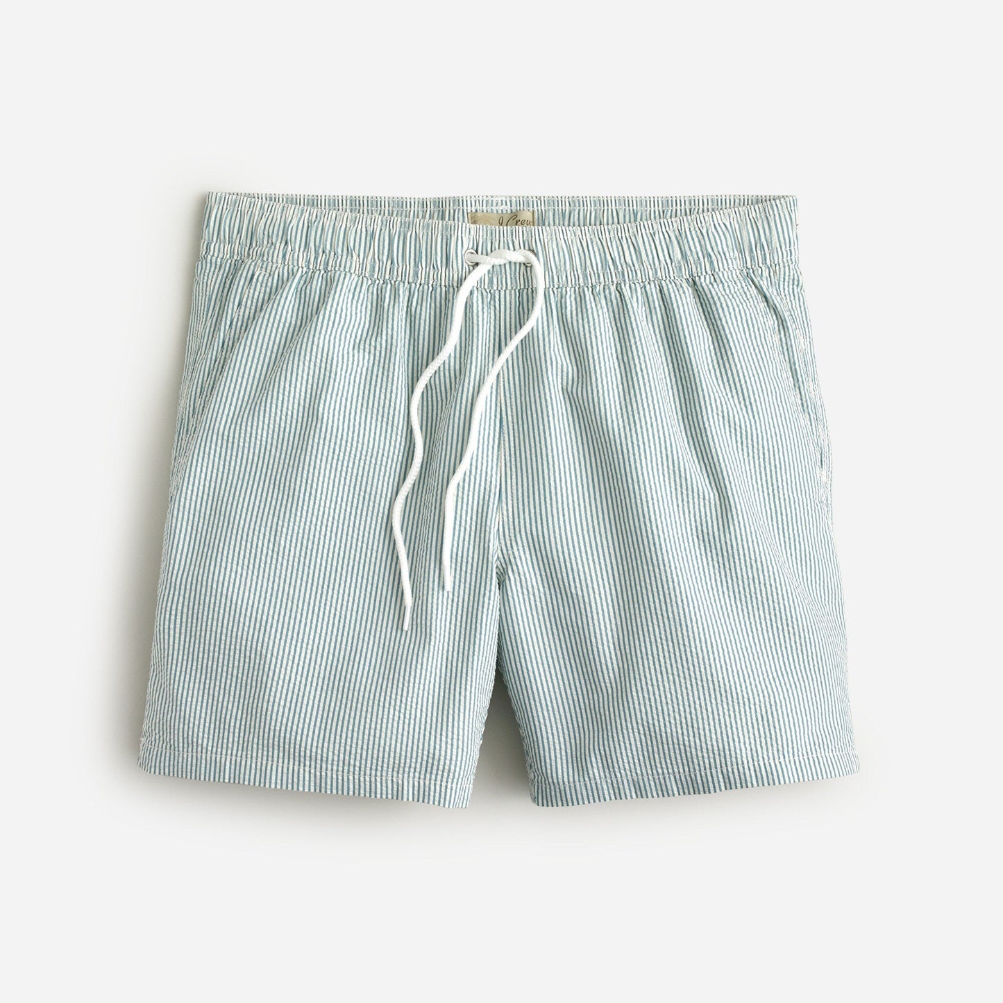 6'' stretch swim trunk in turquoise white