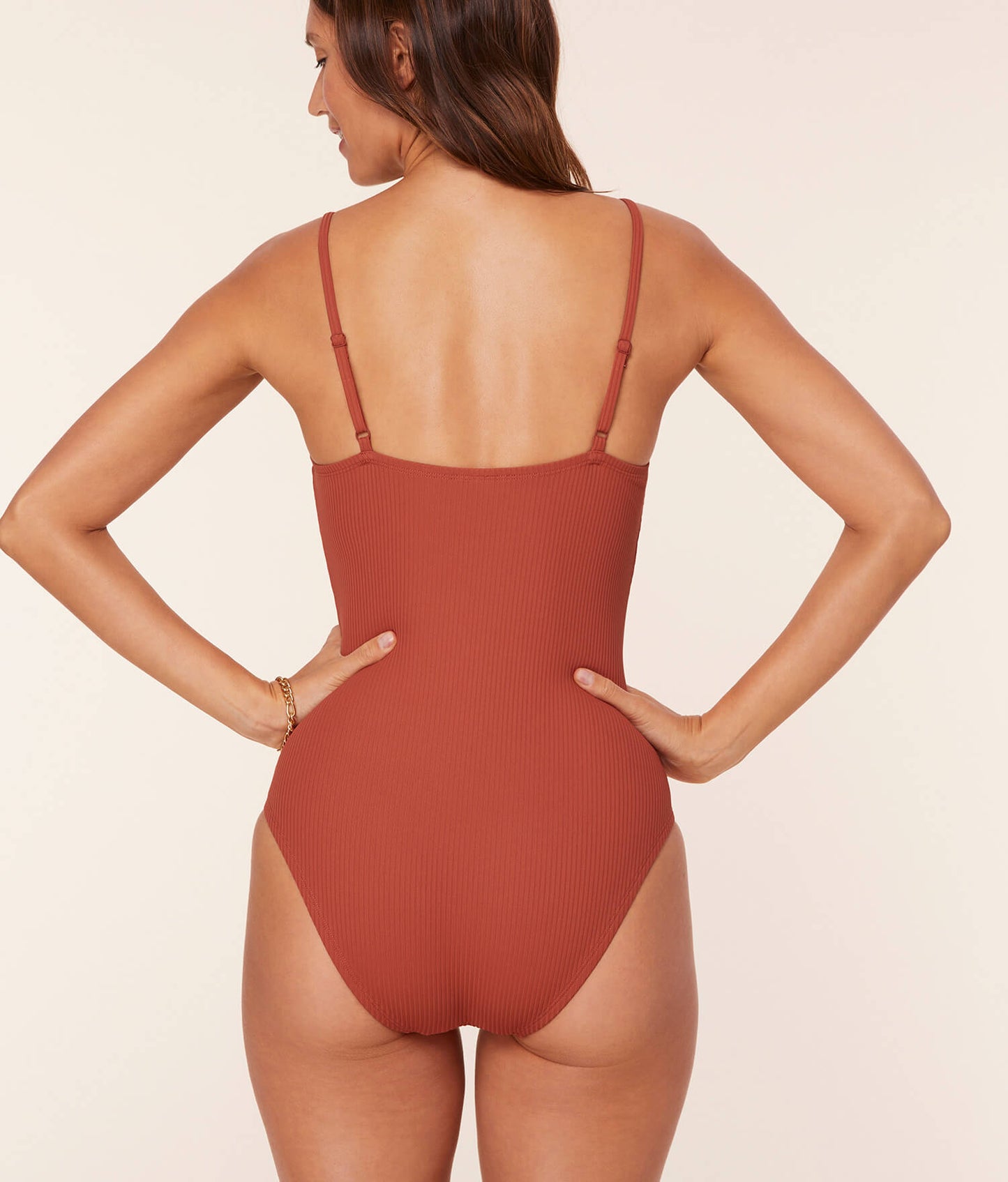 The Amalfi One Piece - Eco Ribbed - Ginger - Classic