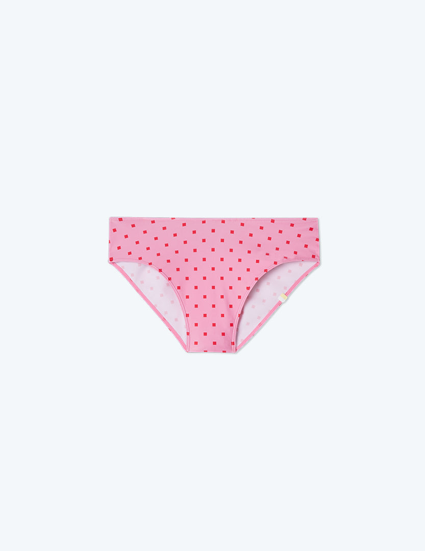 The limited-edition high leg mid rise bikini bottom