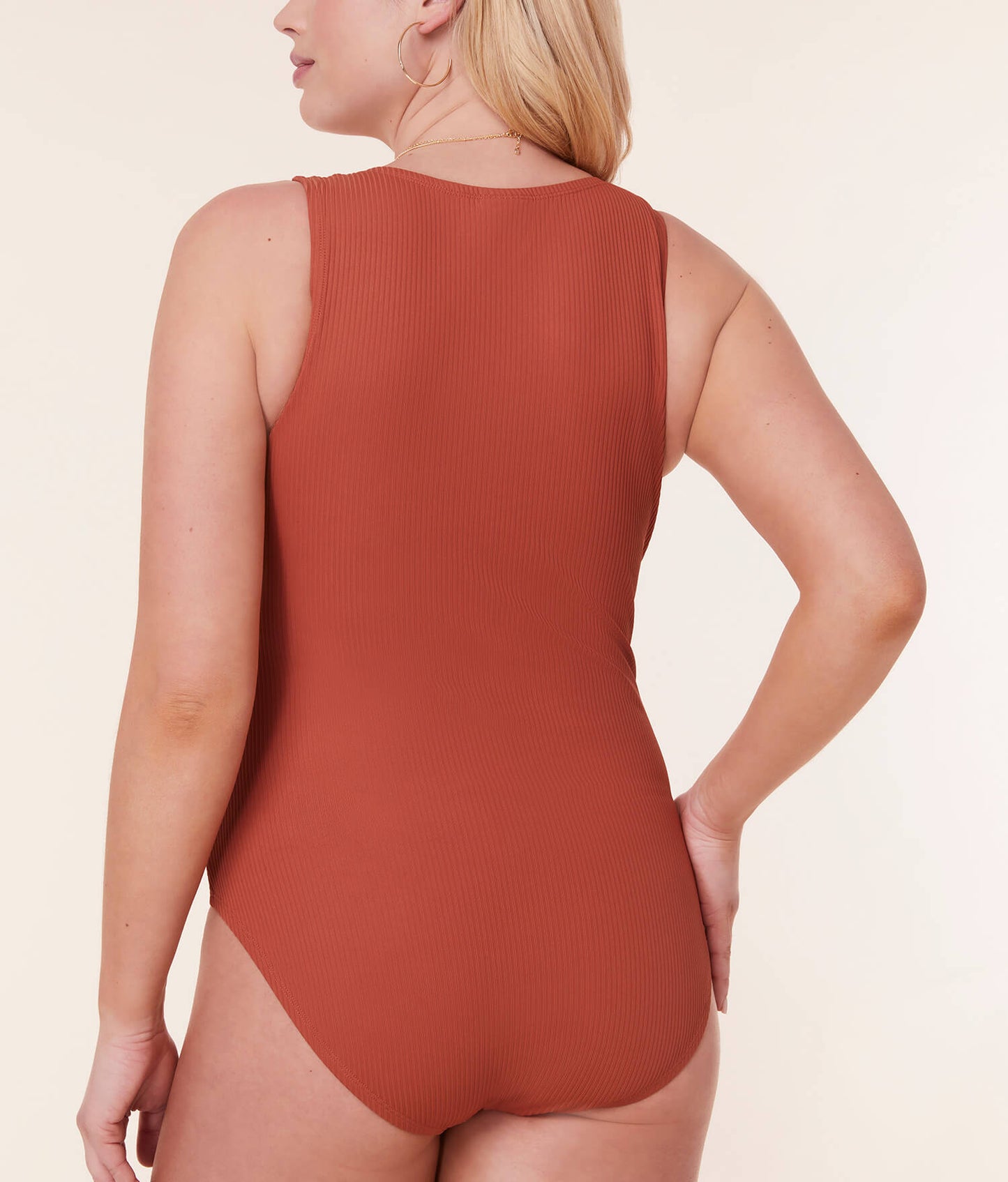 The Malibu One Piece - Eco Ribbed - Ginger - Long Torso