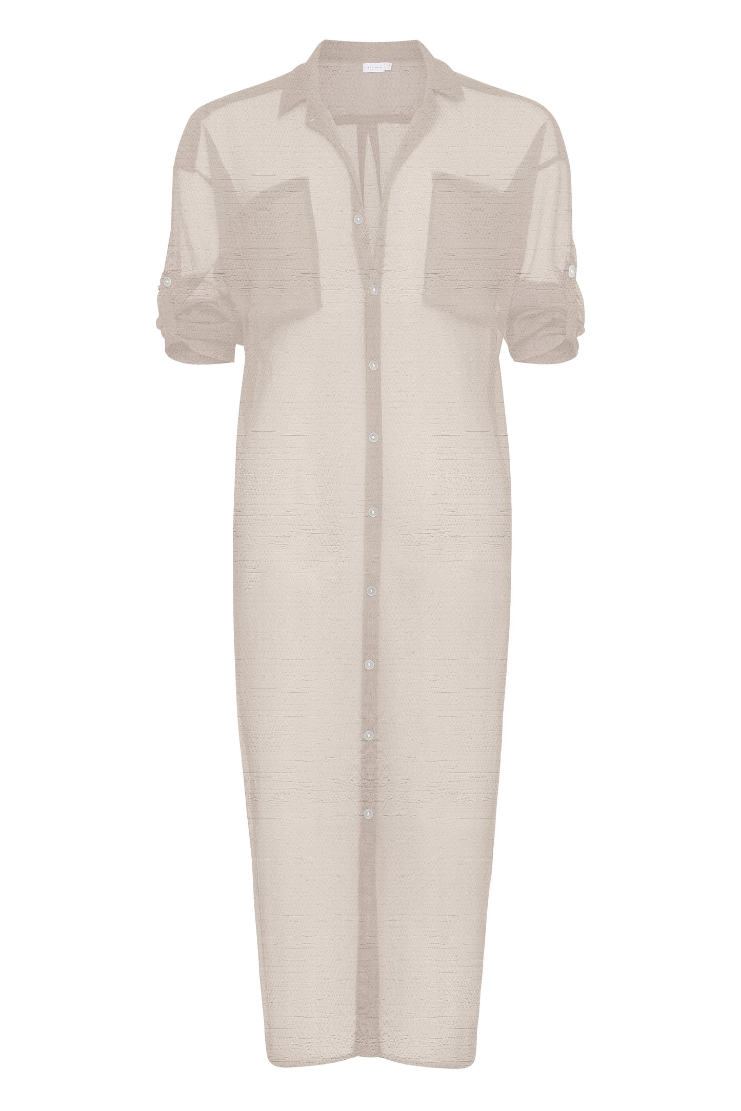 Flat image of the Mika Dress in Sandstone Cotton