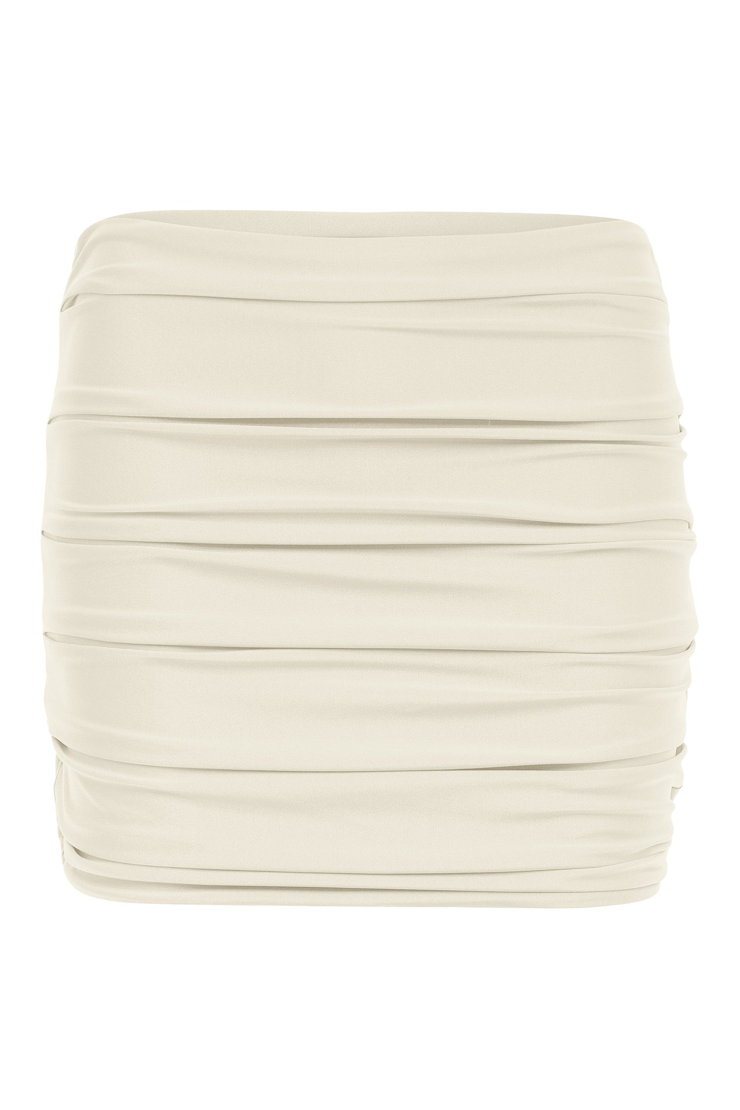 Flat image of the Thea Skirt in ivory sheen