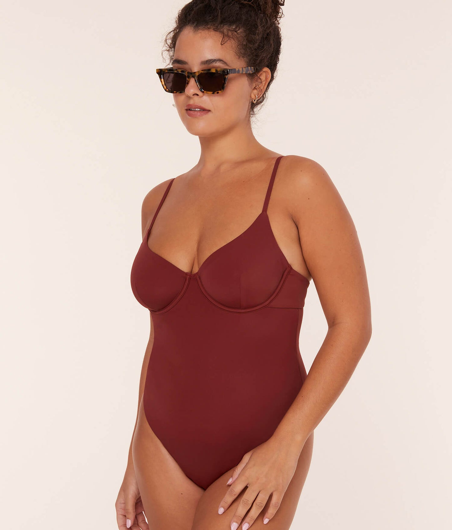 The Bermuda One Piece - Eco Nylon - Truffle - Classic